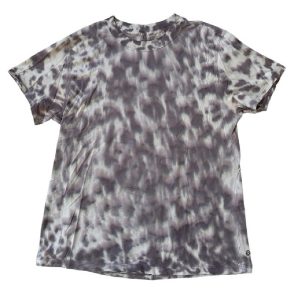 Lululemon Gray & Lavender Tie-Dye T-Shirt